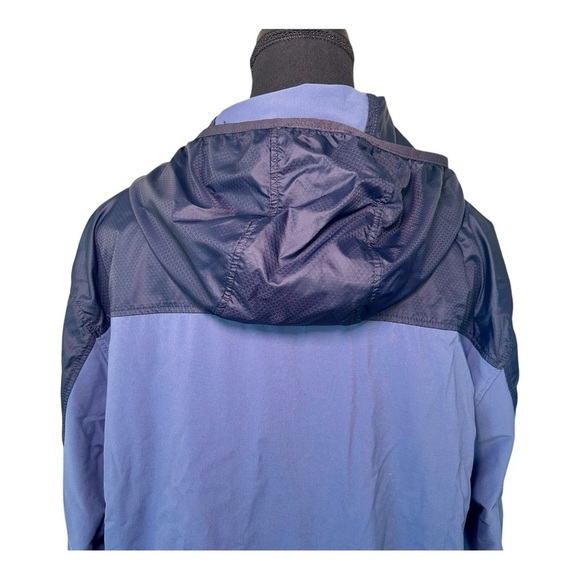 Eddie Bauer Men’s Radius Hybrid Jacket, Windbreaker,Blue, Size Large, Hooded EUC - Picture 7 of 8